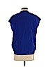 Exclusive for Intermix 100% Silk Blue Short Sleeve Silk Top Size P (petite) - photo 2