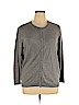 Lane Bryant 100% Cotton Gray Cardigan Size 14 - 16 Plus - photo 1