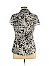 Ann Taylor LOFT Black Short Sleeve Button-Down Shirt Size 14 - photo 2