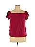 Banana Republic Factory Store 100% Rayon Burgundy Short Sleeve Top Size XL - photo 1