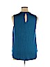 Ann Taylor LOFT 100% Polyester Blue Sleeveless Top Size XL - photo 2