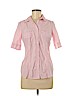American Eagle Outfitters 100% Cotton Pink Short Sleeve Button-Down Shirt Size 6 - photo 1