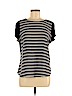 Ann Taylor 100% Polyester Black Short Sleeve Top Size M (petite) - photo 1
