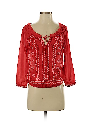 American Eagle Outfitters 3/4 Sleeve Blouse (view 1)