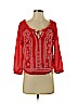 American Eagle Outfitters 100% Polyester Red 3/4 Sleeve Blouse Size XS - photo 1