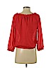 American Eagle Outfitters 100% Polyester Red 3/4 Sleeve Blouse Size XS - photo 2