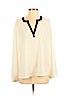 Faith and Joy 100% Polyester Ivory Long Sleeve Blouse Size S - photo 1