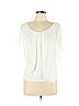 Naif 100% Polyester White Short Sleeve Blouse Size L (petite) - photo 1