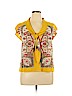 Maeve 100% Polyester Yellow Short Sleeve Blouse Size 14 - photo 1