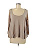 American Eagle Outfitters 100% Polyester Tan 3/4 Sleeve Top Size M - photo 1