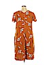 A New Day 100% Rayon Orange Casual Dress Size XL - photo 2