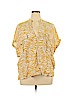 Maeve by Anthropologie 100% Rayon Yellow Short Sleeve Blouse Size XL - photo 1