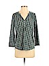 H&M 100% Polyester Green Long Sleeve Blouse Size S - photo 1