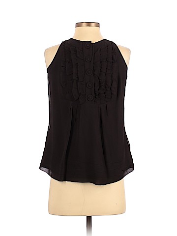 Aqua Sleeveless Silk Top (view 2)