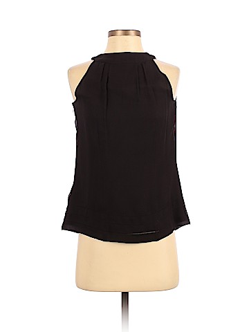 Aqua Sleeveless Silk Top (view 1)