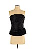 Carmen Marc Valvo Collection 100% Silk Black Sleeveless Silk Top Size 6 - photo 1