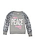 Justice Graphic Gray Long Sleeve T-Shirt Size 8 - photo 1