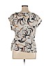 New York & Company 100% Polyester Ivory Short Sleeve Blouse Size XL - photo 2