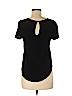 H&M 100% Viscose Black Short Sleeve Blouse Size 6 - photo 2