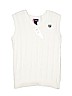 Chaps 100% Cotton White Sweater Vest Size 14 - photo 1
