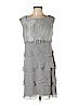 Jessica Howard Gray Cocktail Dress Size 12 (petite) - photo 1