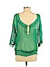 Hessi 100% Polyester Green Short Sleeve Top Size M - photo 2