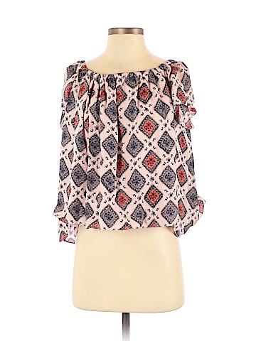 Elizabeth and James Short Sleeve Silk Top (view 1)