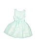 Carter's 100% Polyester Solid Teal Dress Size 4T - photo 2