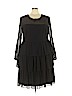 ELOQUII 100% Polyester Black Casual Dress Size 24 - photo 1
