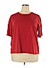 ELOQUII 100% Cotton Red Short Sleeve T-Shirt Size 18 - 20 Plus - photo 1