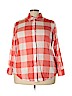 Lane Bryant 100% Cotton Orange Long Sleeve Button-Down Shirt Size 22 - 24 Plus - photo 1