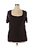 INC International Concepts Brown Short Sleeve Top Size 2X - photo 1