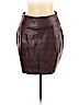 Express 100% Polyester Brown Faux Leather Skirt Size 8 (petite) - photo 1
