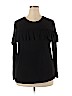 ELOQUII Black Long Sleeve Top Size 18 - 20 Plus - photo 1