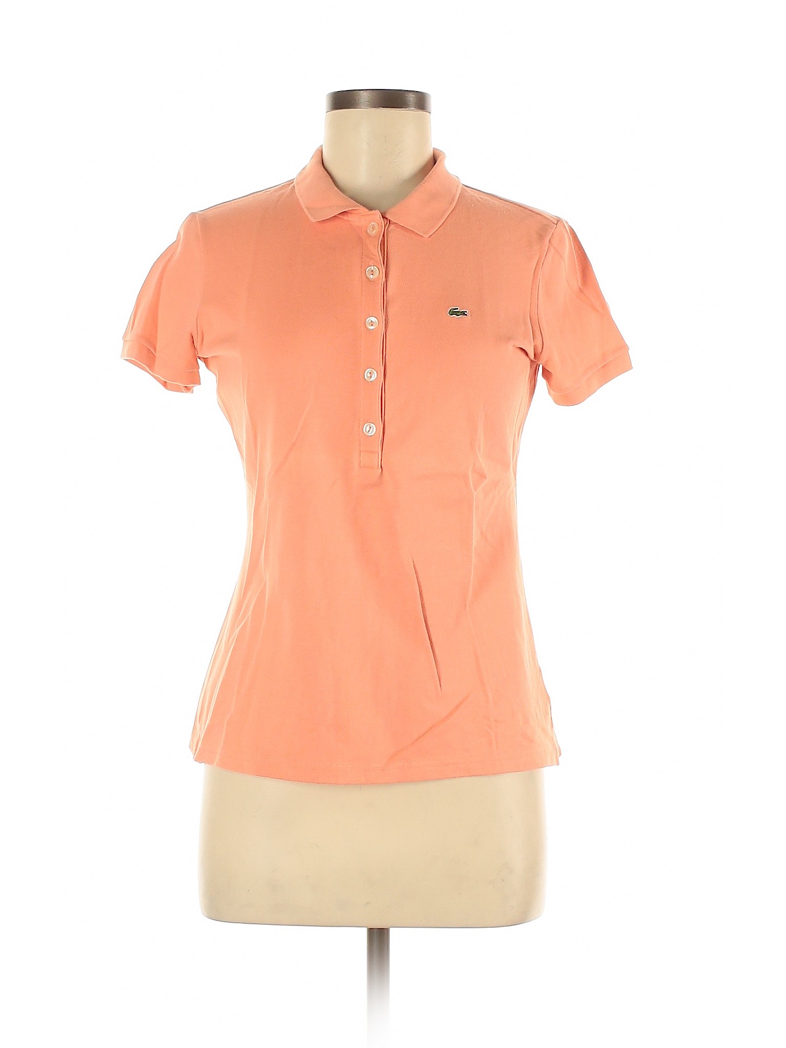 Lacoste Women Orange Short Sleeve Polo M | eBay