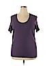 Alfani Purple Short Sleeve Top Size 2X - photo 1