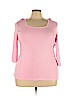 Joseph A. Pink 3/4 Sleeve Top Size 3X - photo 1