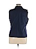 Jones New York 100% Cotton Blue Sleeveless Button-Down Shirt Size 16 - photo 2