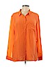 Worthington Plus 100% Silk Orange Long Sleeve Silk Top Size XL - photo 1
