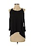 Haute Hippie 100% Modal Black 3/4 Sleeve Top Size S - photo 1