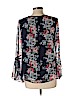 White House Black Market 100% Polyester Blue Long Sleeve Blouse Size 12 (petite) - photo 2