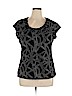 Dana Buchman 100% Nylon Black Short Sleeve Top Size XL - photo 1