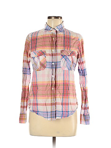 Aqua Long Sleeve Button-Down Shirt (view 1)