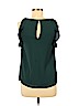 H&M 100% Polyester Green Short Sleeve Blouse Size 6 - photo 2