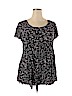 Torrid 100% Polyester Black Short Sleeve Top Size 2X Plus (2) - photo 1
