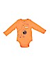 Old Navy 100% Cotton Orange Long Sleeve Onesie Size 18-24 mo - photo 1