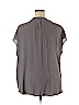 Torrid 100% Polyester Gray Short Sleeve Blouse Size 2X Plus (2) - photo 2