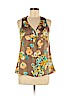 Hale Bob 100% Polyester Brown Sleeveless Blouse Size M - photo 1
