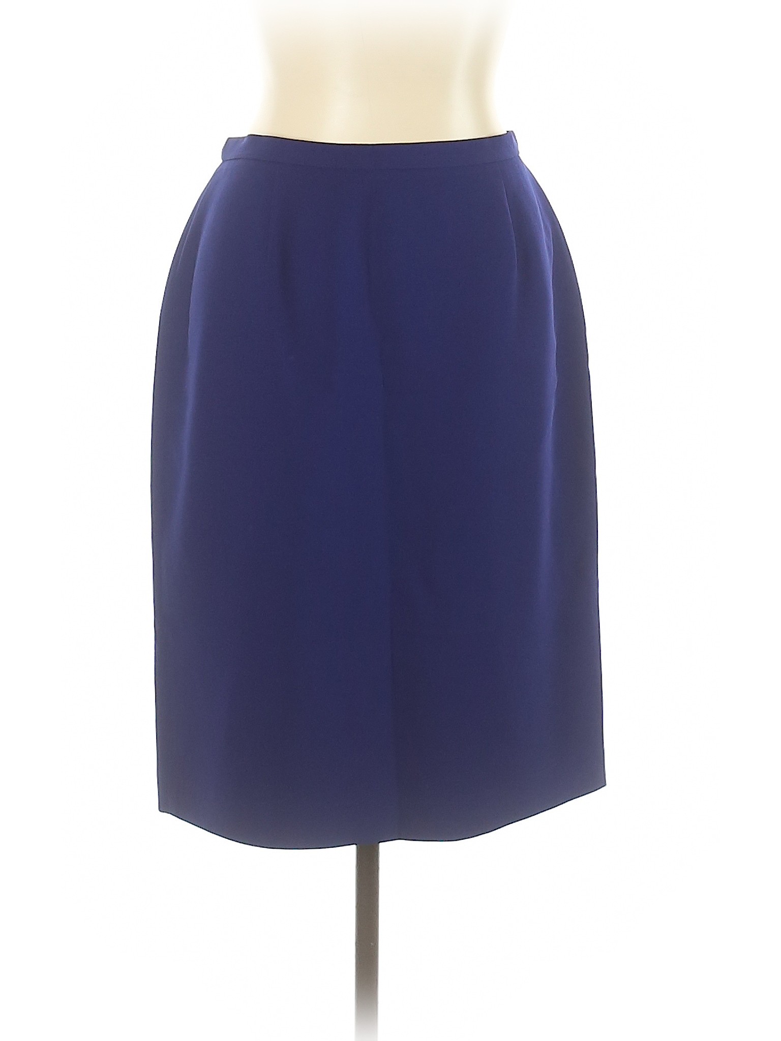 Kasper and Co. Solid Blue Casual Skirt Size 12 - 74% off | thredUP