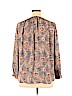 Ann Taylor LOFT 100% Polyester Tan Long Sleeve Blouse Size Lg Maternity petite - photo 2